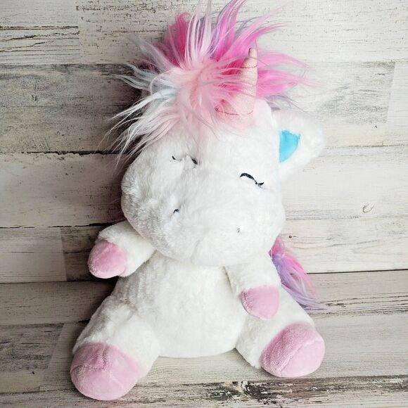 Hugs and Cuddles Glow Brights 12" Unicorn Plush with LED Lights, Sound Effects - Picture 1 of 7